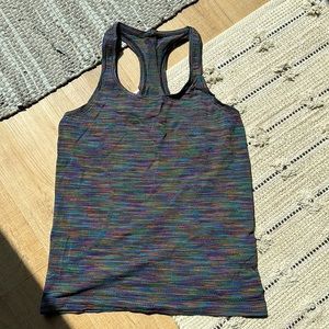 EUC Rainbow Seawheeze Lululemon Swiftly Tech Racerback Tank. Size 10.